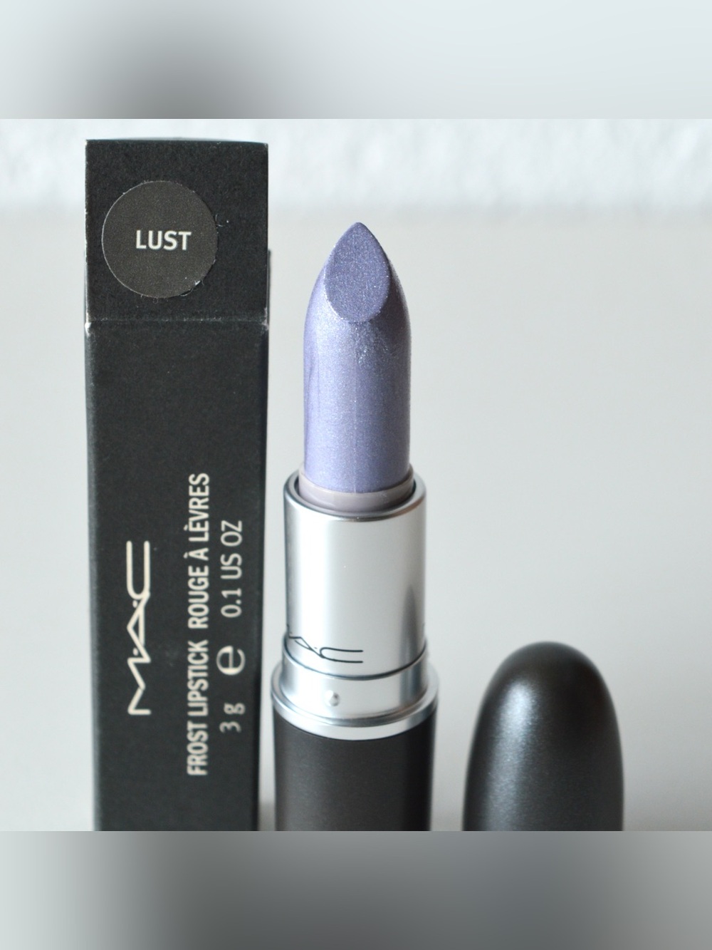 MAC Cosmetics Lipstick *LUST* Discontinued Vintage Blue Silver Lilac BNIB Y2K